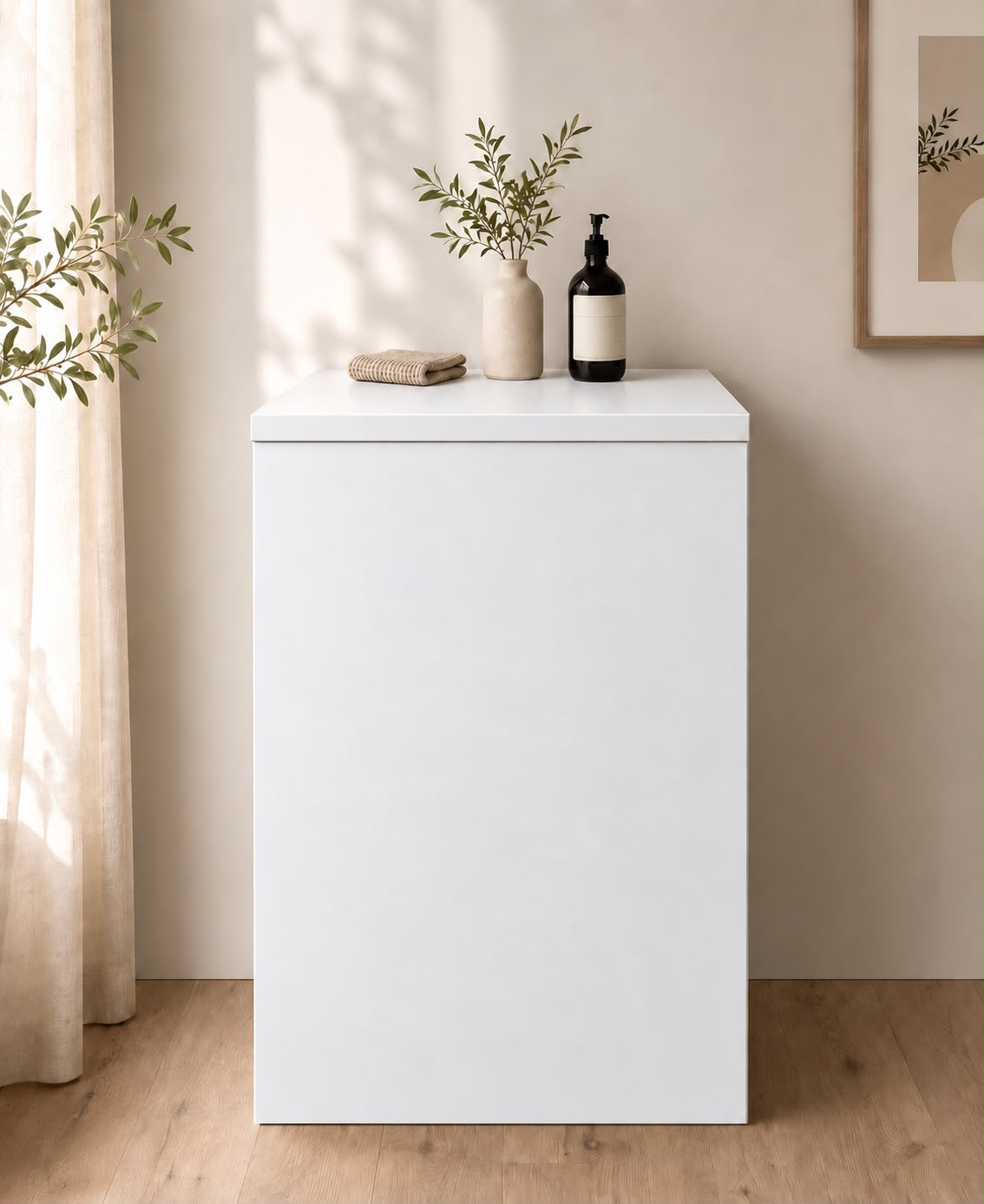 Module de cuisine ESSENTIAL 60 cm blanc avec dessus blanc pour le Home Staging professionnel