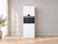 Colonne ESSENTIAL blanche en carton, 180 cm de haut, avec four factice