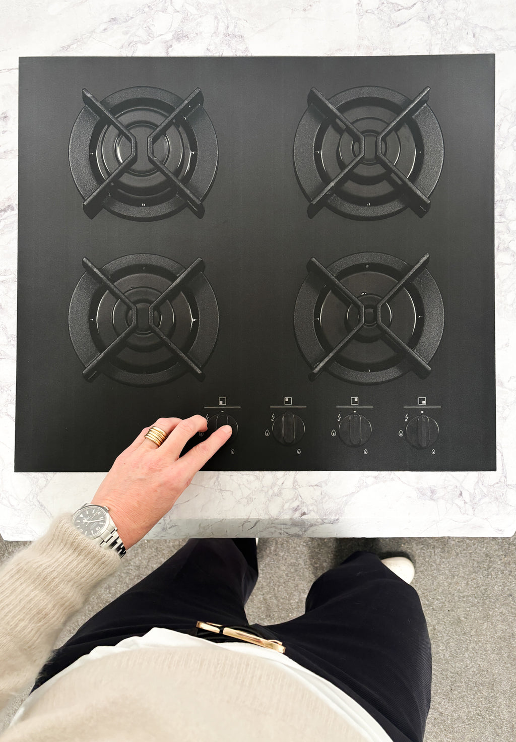 Plaque de cuisson factice | Cuisine home staging réaliste
