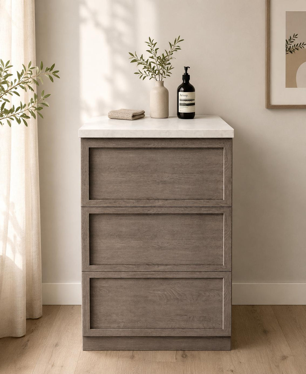 Module de cuisine factice KARLSSON – Effet bois | Home staging