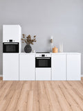 Cuisine ESSENTIAL blanche en carton 300 cm avec colonne
